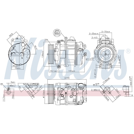 Nissen A/C Compressor, 890069 890069